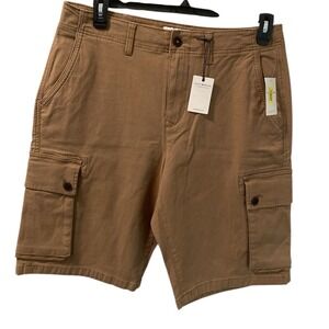 Lucky Brand‎ Cargo Shorts Saturday Stretch Size 33 Golden Brown  11" Inseam NWT